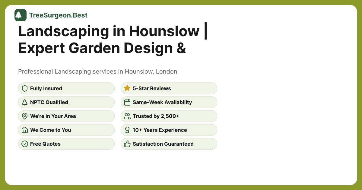 Landscaping in Hounslow - Professional Tree Surgery Services by TreeSurgeon.Best