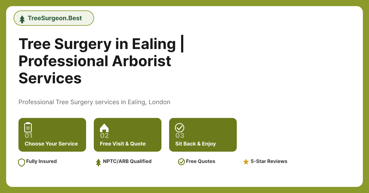 Tree Surgery in Ealing - Professional Tree Surgery Services by TreeSurgeon.Best